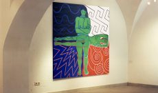 Myriam Thyes - Umbildungen, solo exhibition at Festival International Echternach, LU, 1997. Here: Reincarnation Cross, 1995