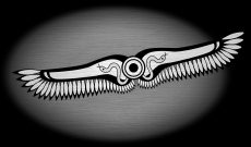 Global Vulva Plates (2014): Geflügelte Sonnenscheibe (Ägypten)